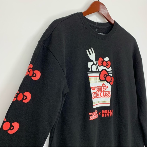 Ripple Junction Nissin Cup Noodles x Hello Kitty Collab Crew Neck Sweatshirt - Picture 3 of 16